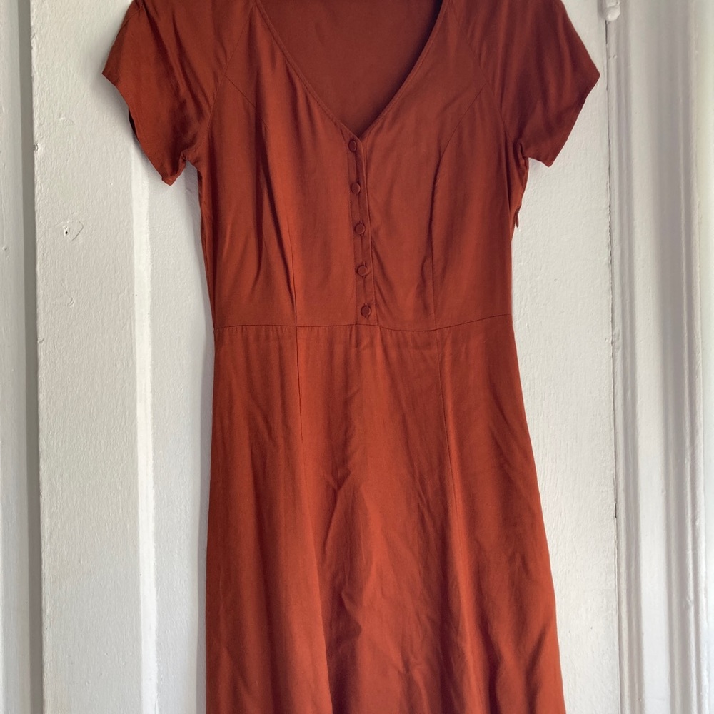 Weekday burnt sienna 90s style dress